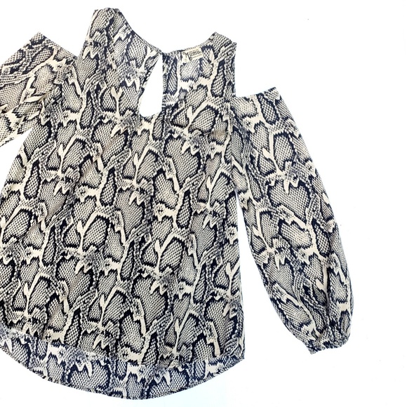 Show Me Your MuMu Tops - Show Me Your MuMu Tan Black Cold Shoulder Top